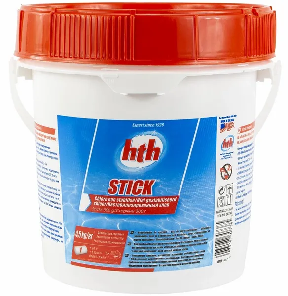 HTH Sticks Chloortabletten 300 Grams 4,5 Kg 1 HTH Sticks Chloortabletten 300 Grams 4,5 Kg