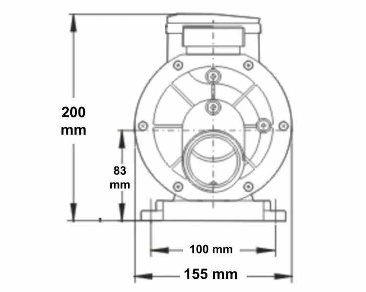 LX TDA50 Spa Circulatiepomp 0,5 PK 9 LX TDA50 Spa Circulatiepomp 0,5 PK - Afbeelding 9