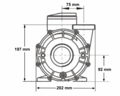 LX WP250 Spa Massagepomp 2,5 PK - 2 Speed -Bestwaydo Winkel 3770.3 1