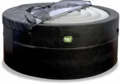EXIT TOYS EXIT Leather Premium Opbouw Spa - 4-6 Persoons 15 EXIT TOYS EXIT Leather Premium Opbouw Spa - 4-6 Persoons -Bestwaydo Winkel exit leather premium 6 opblaasbare spa cover half open