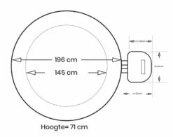 Intex Pure Spa Greywood Deluxe Opblaasbare Spa - 4 Persoons -Bestwaydo Winkel intex greywood deluxe 4persoons afmetingen