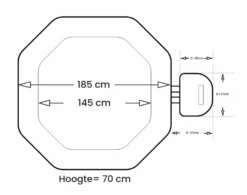 NetSpa Python Opblaasbare Spa - 6 Persoons -Bestwaydo Winkel netspa python afmetingen
